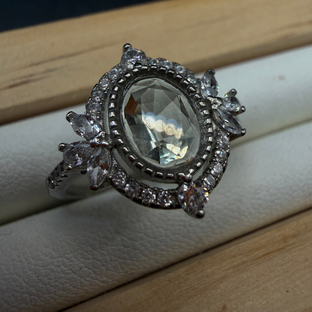 Libyan Desert Glass S925 Certified Adjustable Ring