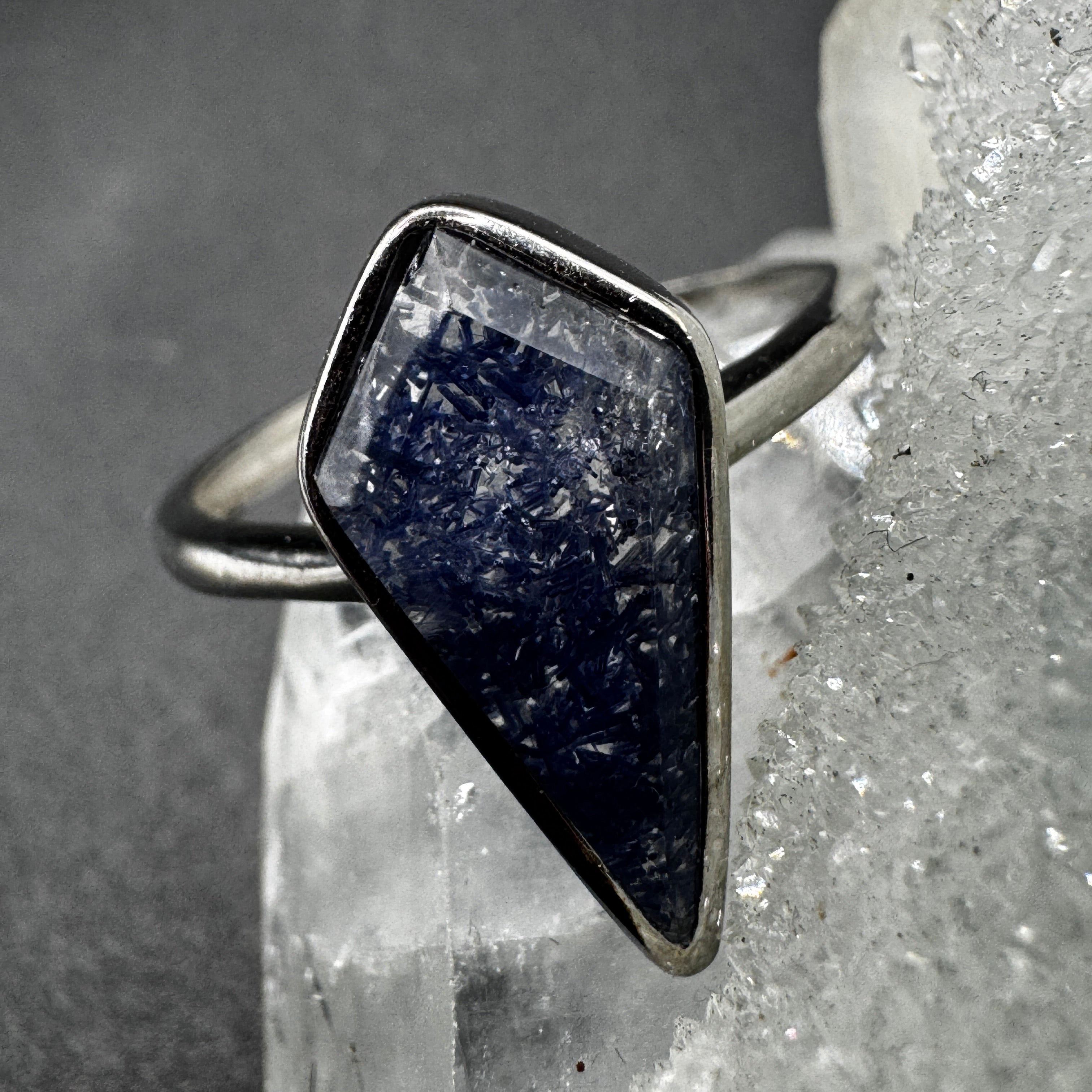 Dumortierite S925 Adjustable Certified Ring