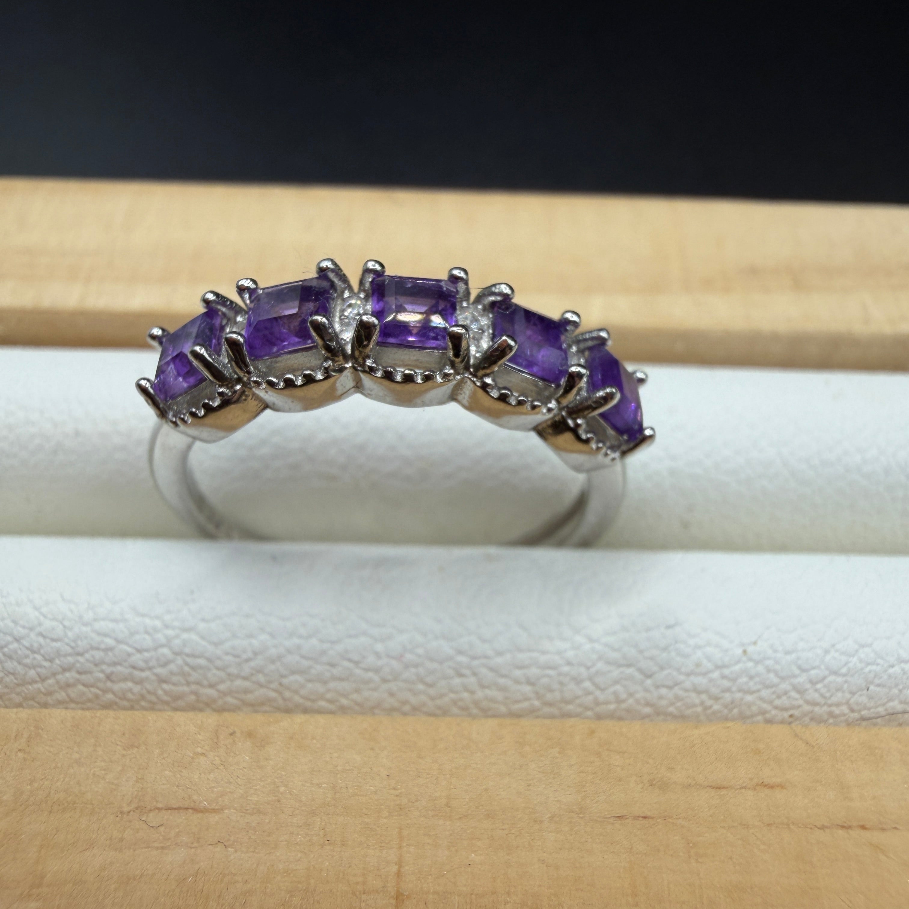 Amethyst S925 Adjustable Ring