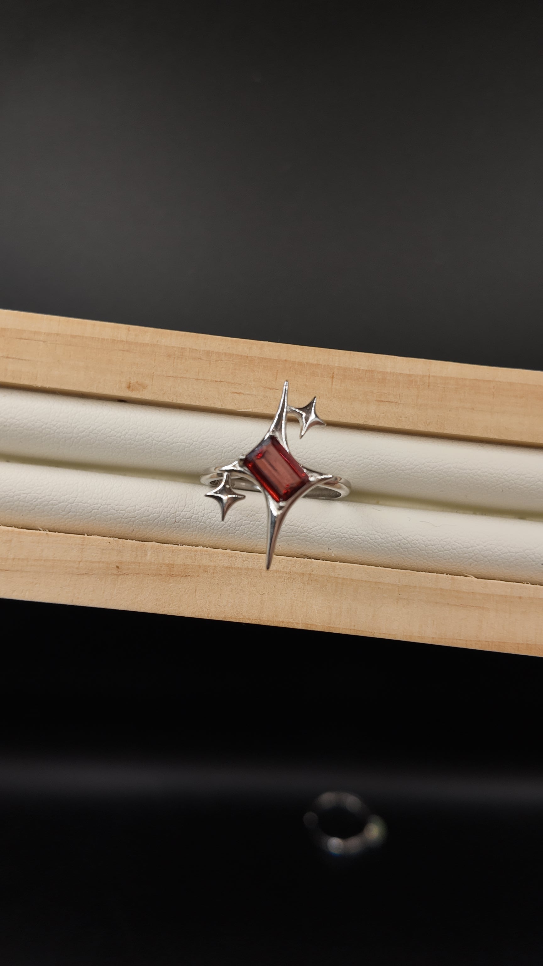 Garnet Signature Star Ring