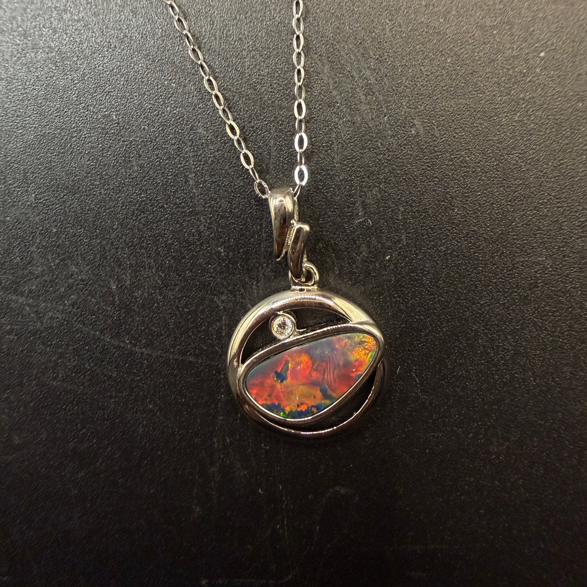 Queensland Boulder Opal S925 Necklace Super Quality