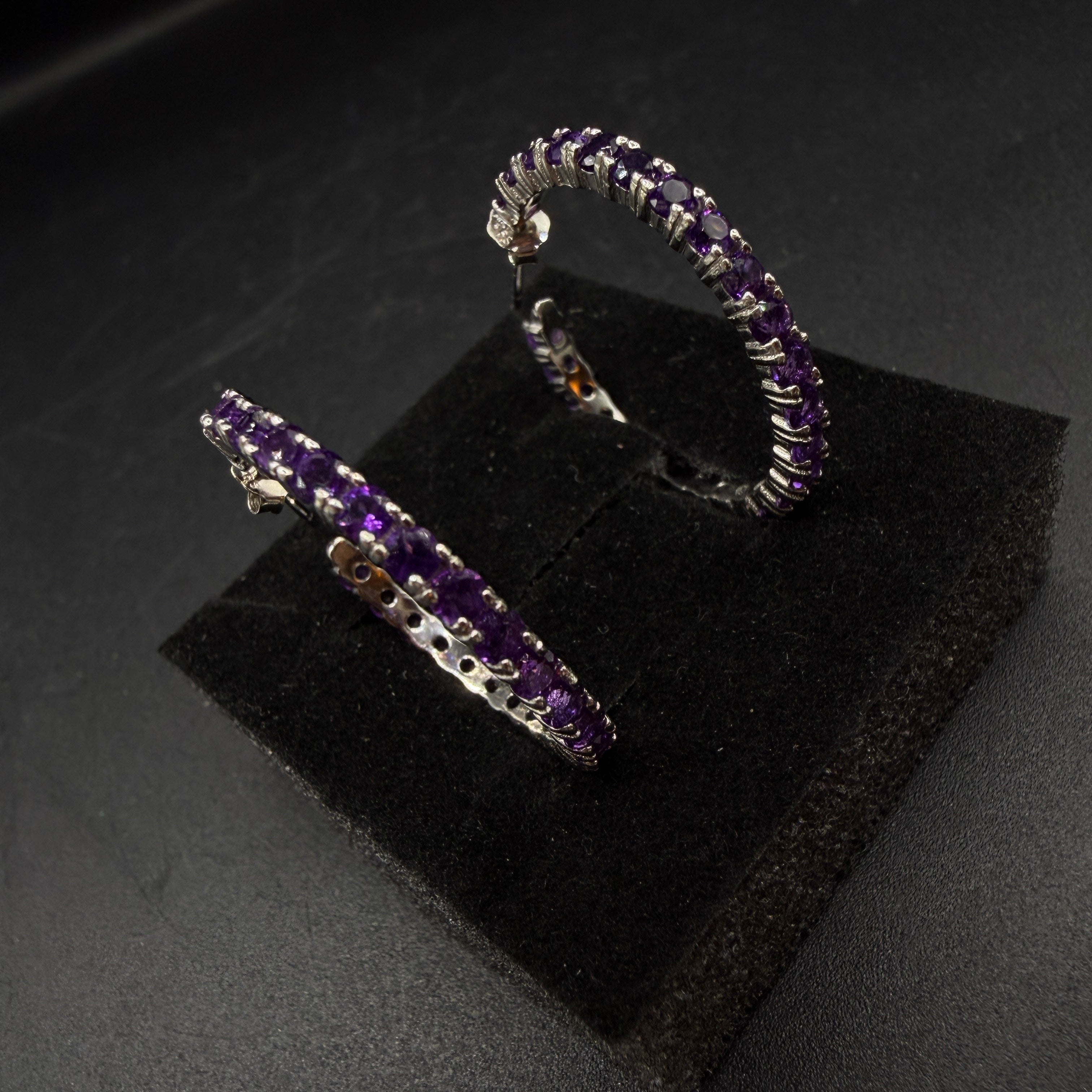 Amethyst Hoop S925 Certified Earrings