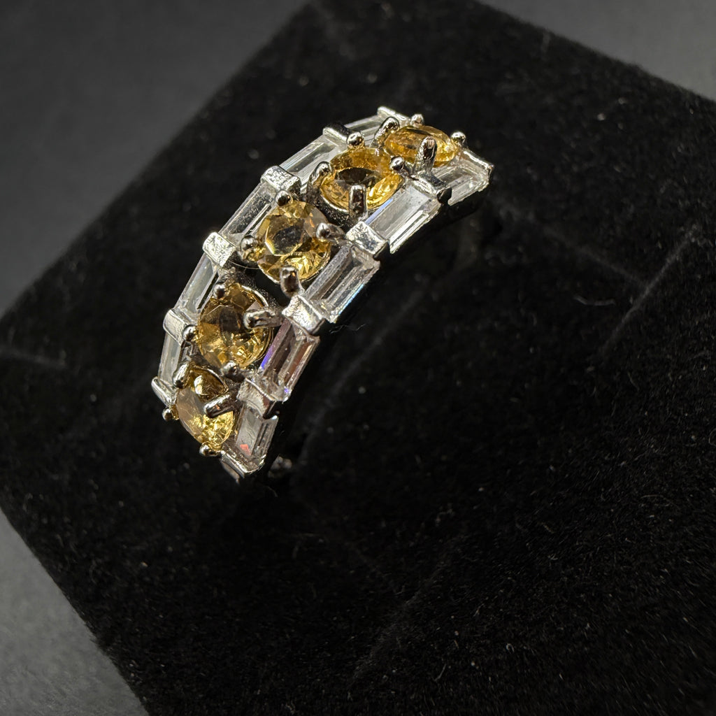 Citrine Band S925 Adjustable Ring