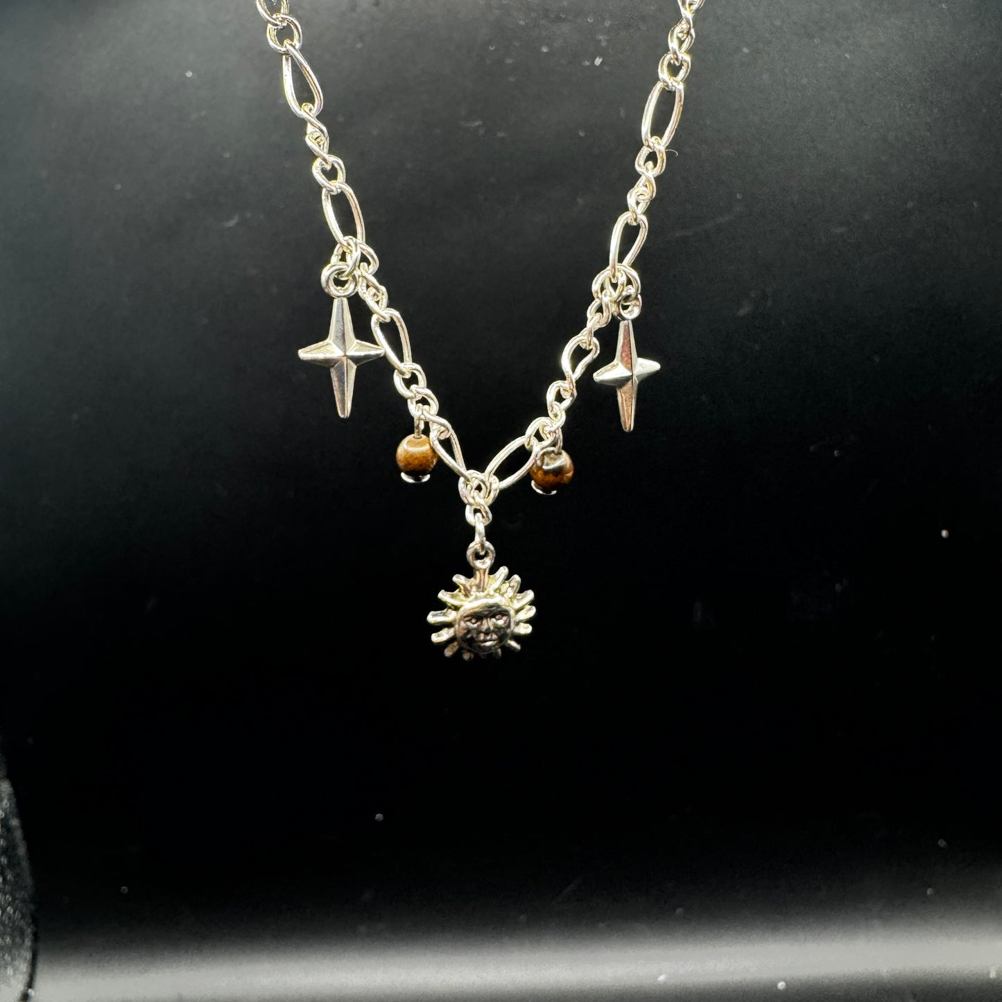 Handmade Sun & Stars Tigers Eye Choker
