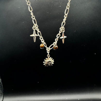 Handmade Sun & Stars Tigers Eye Choker