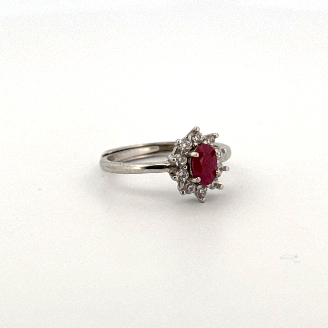 Ruby S925 Certified Adjustable Ring