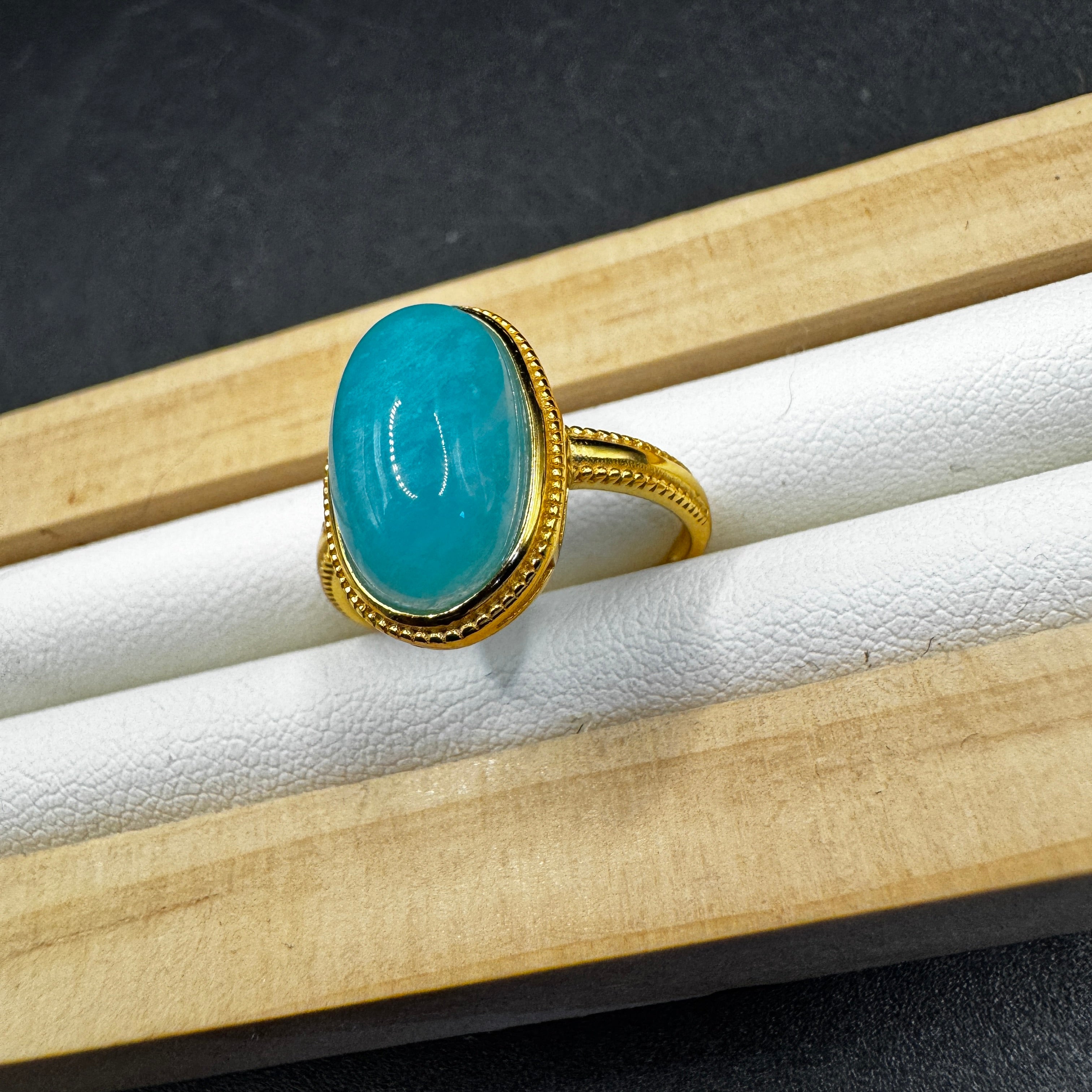 Amazonite S925 Adjustable Ring