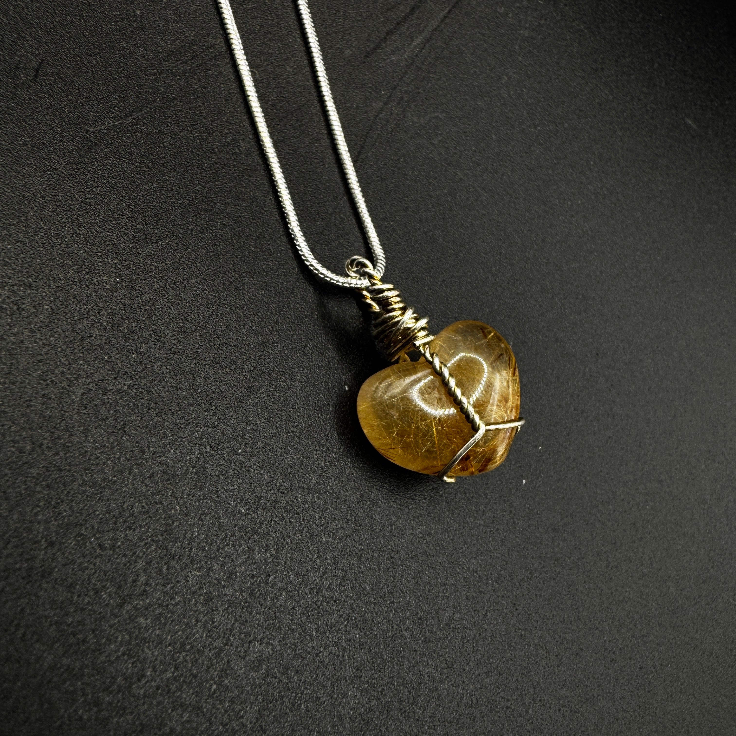 Handmade Golden Rutile Necklace