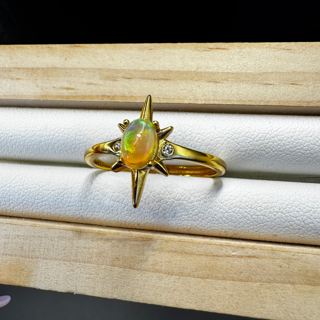 Opal Star Ring