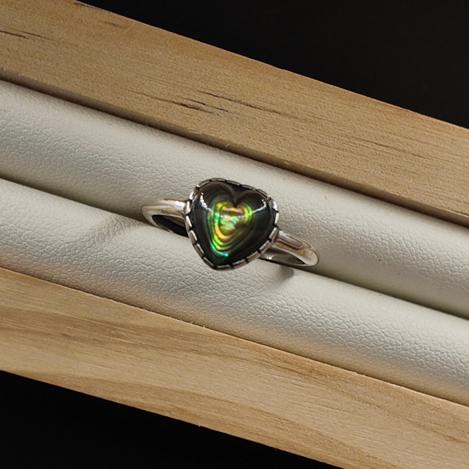 Abalone Shell S925 Adjustable Ring