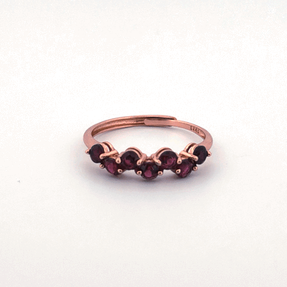 Garnet S925 Adjustable Ring