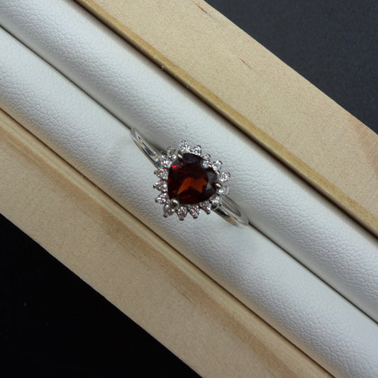 Garnet S925 Adjustable Ring