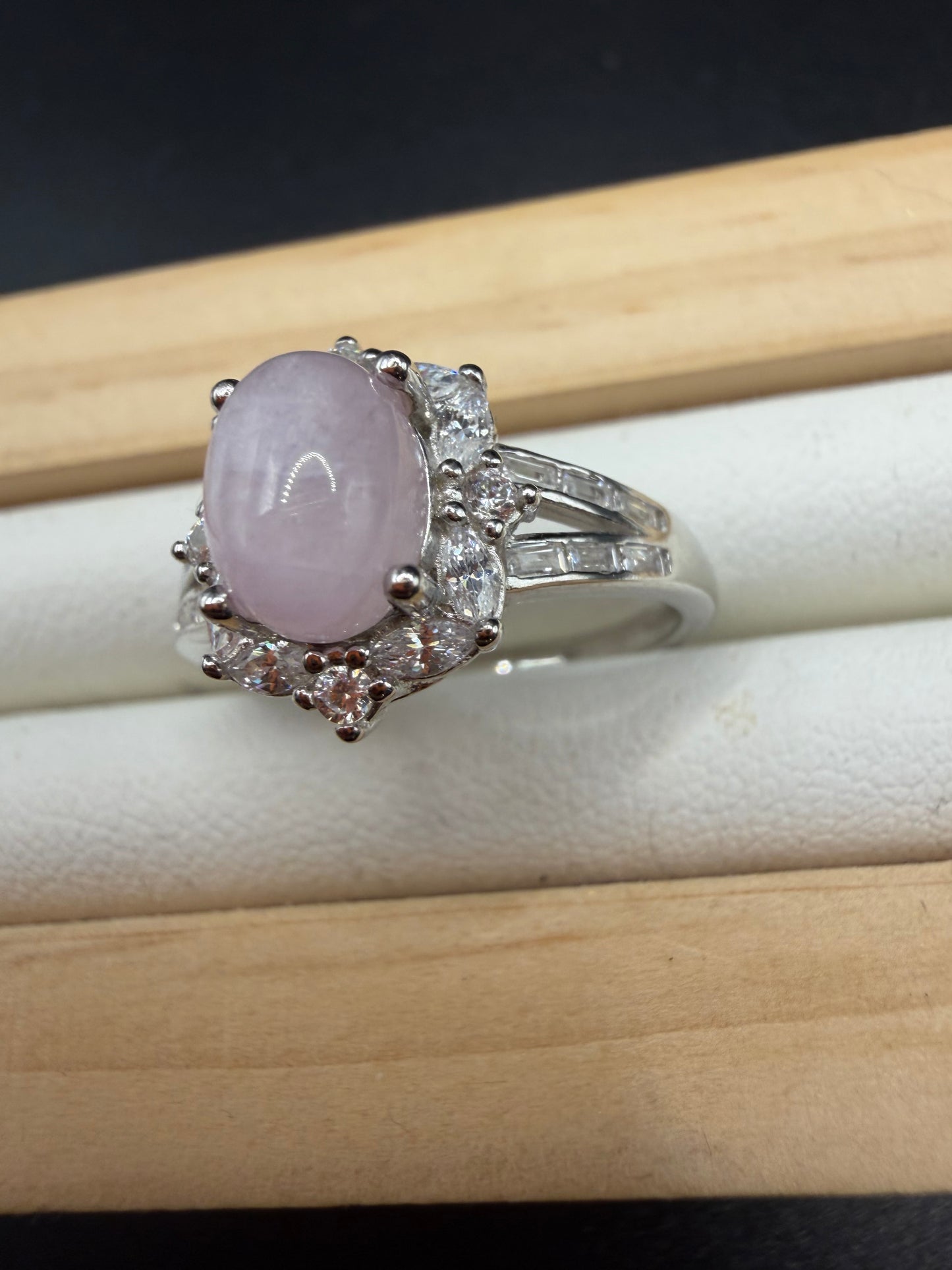 Kunzite S925 Adjustable Ring