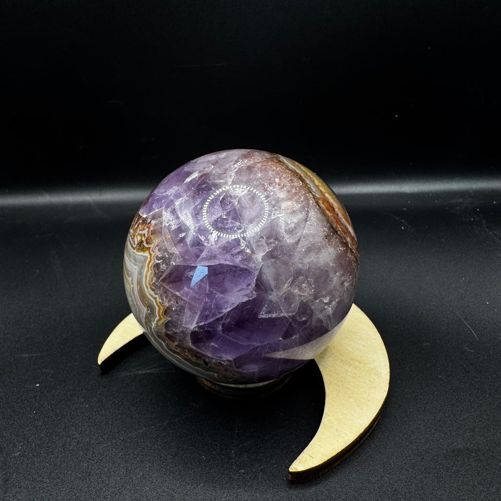 Mexican Agate Amethyst Sphere