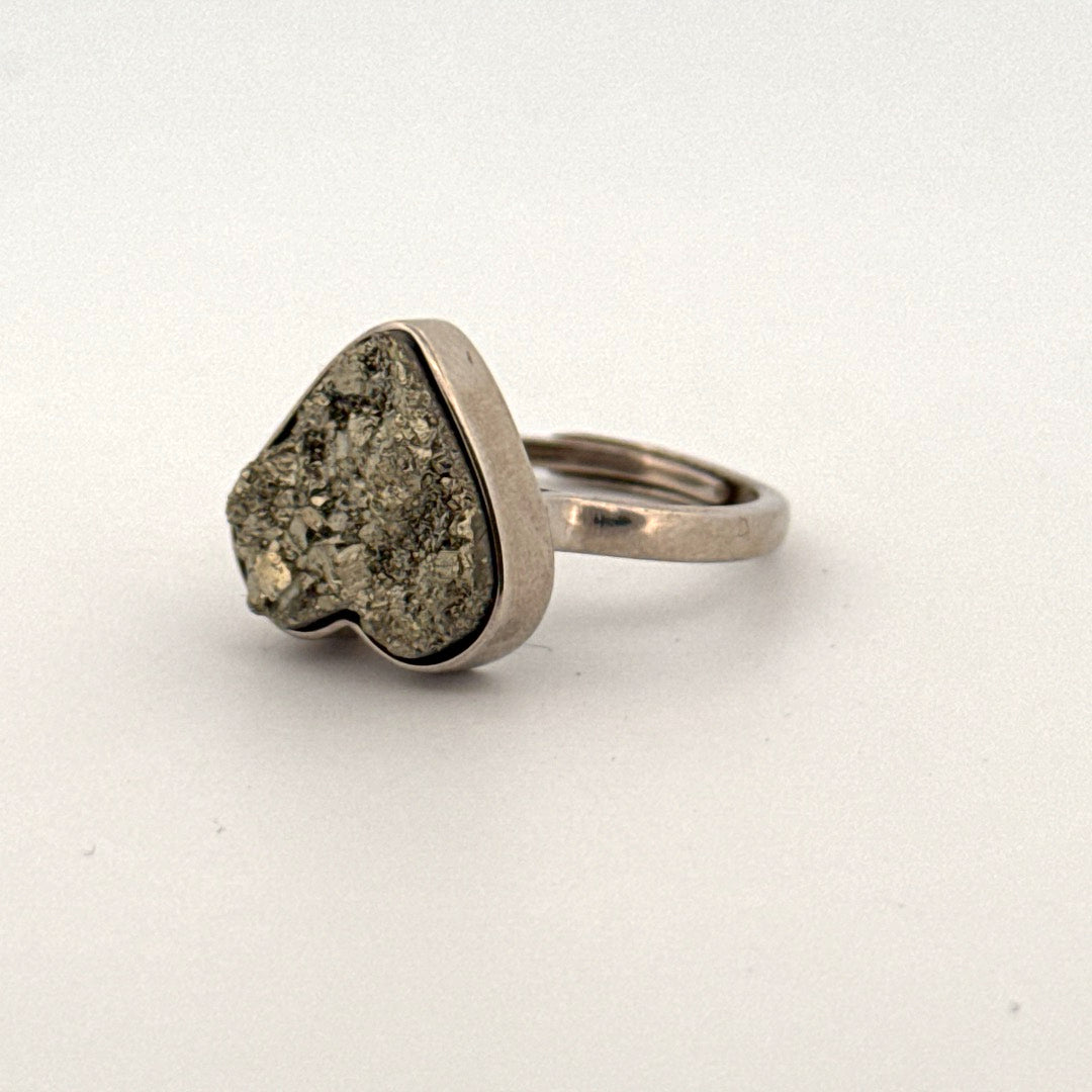Pyrite S925 Adjustable Ring