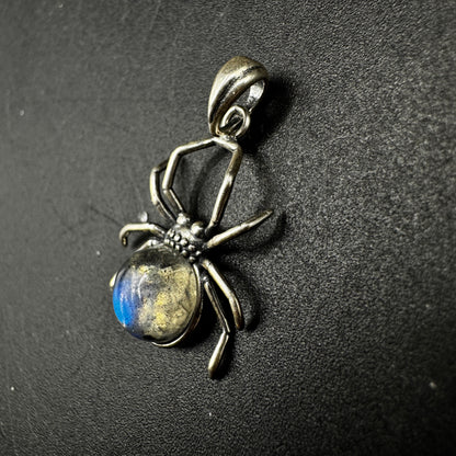 Labradorite Spider S925 Halloween Necklace