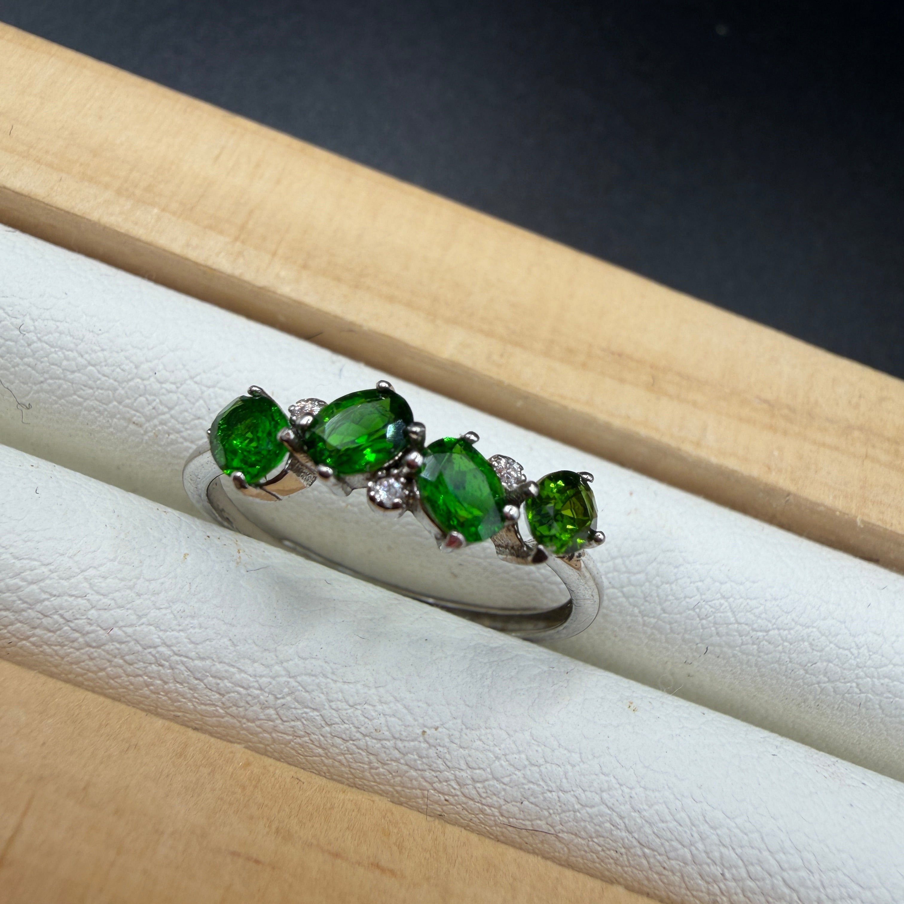 Diopside S925 Adjustable Ring