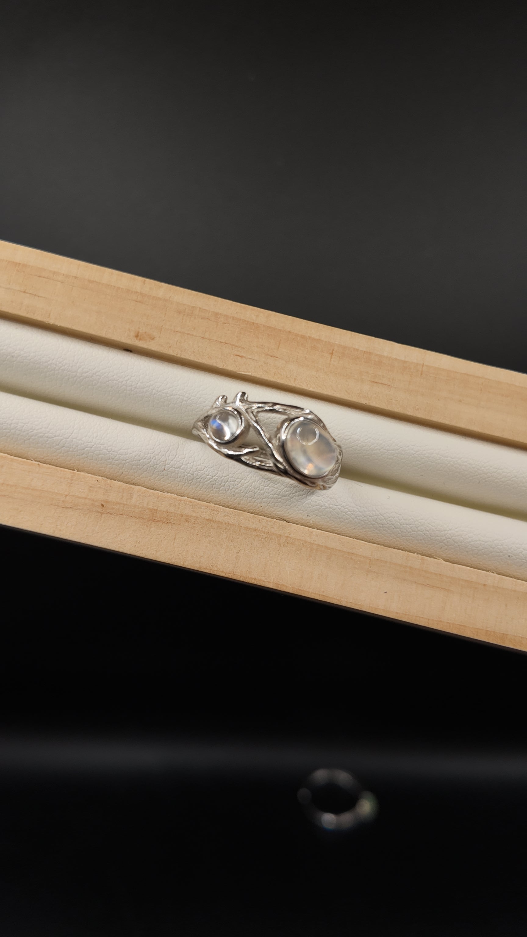 Double Moonstone Ring