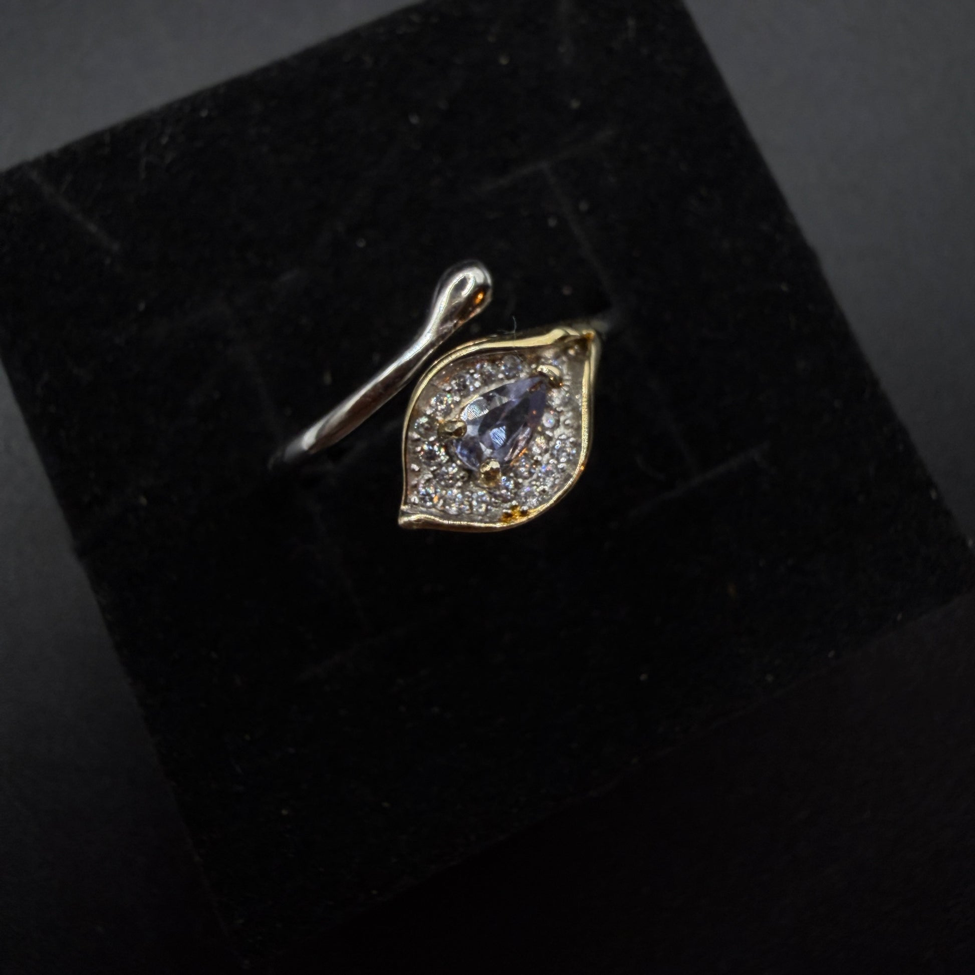 Tanzanite Snake S925 Adjustable Ring