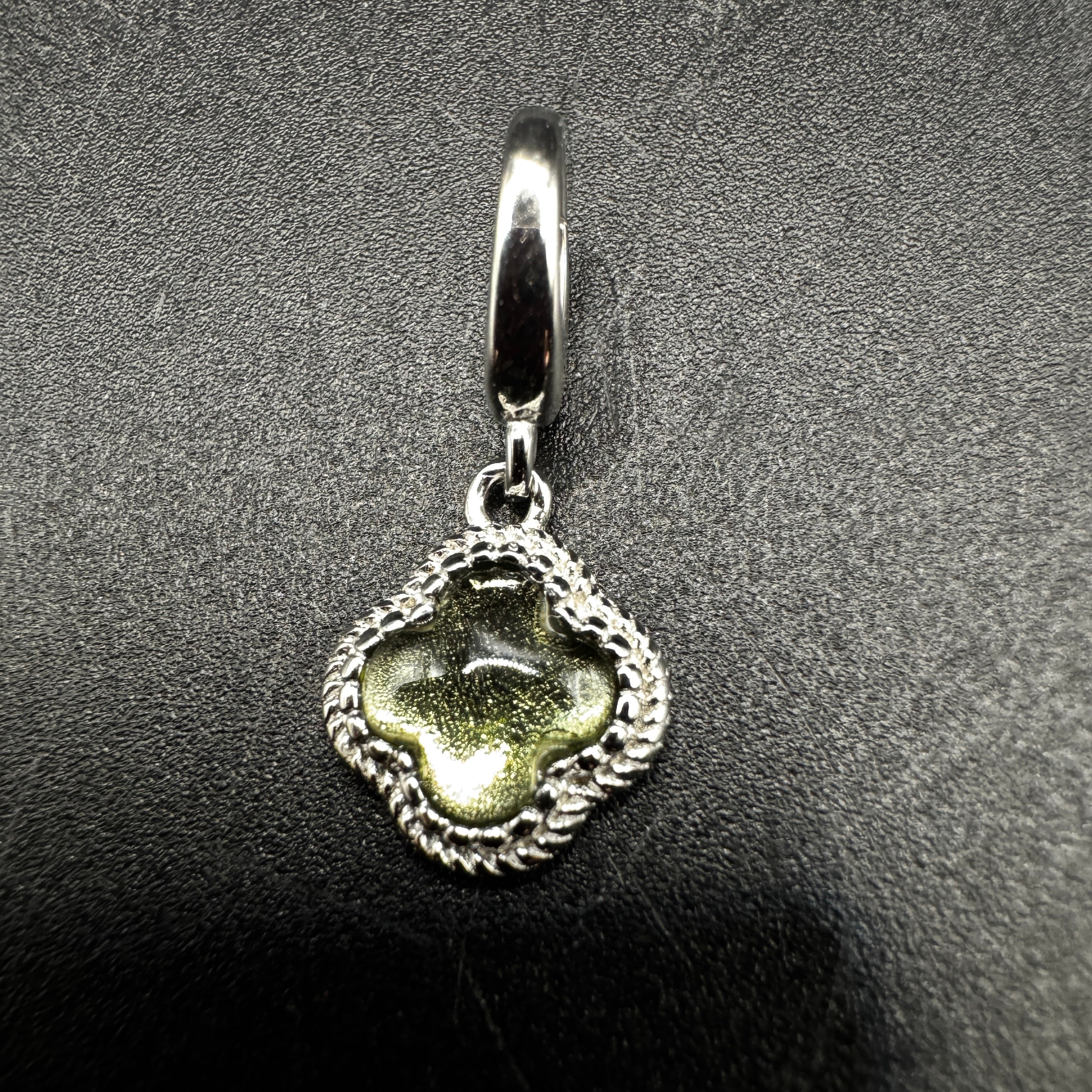Moldavite Clover Certified S925 Necklace