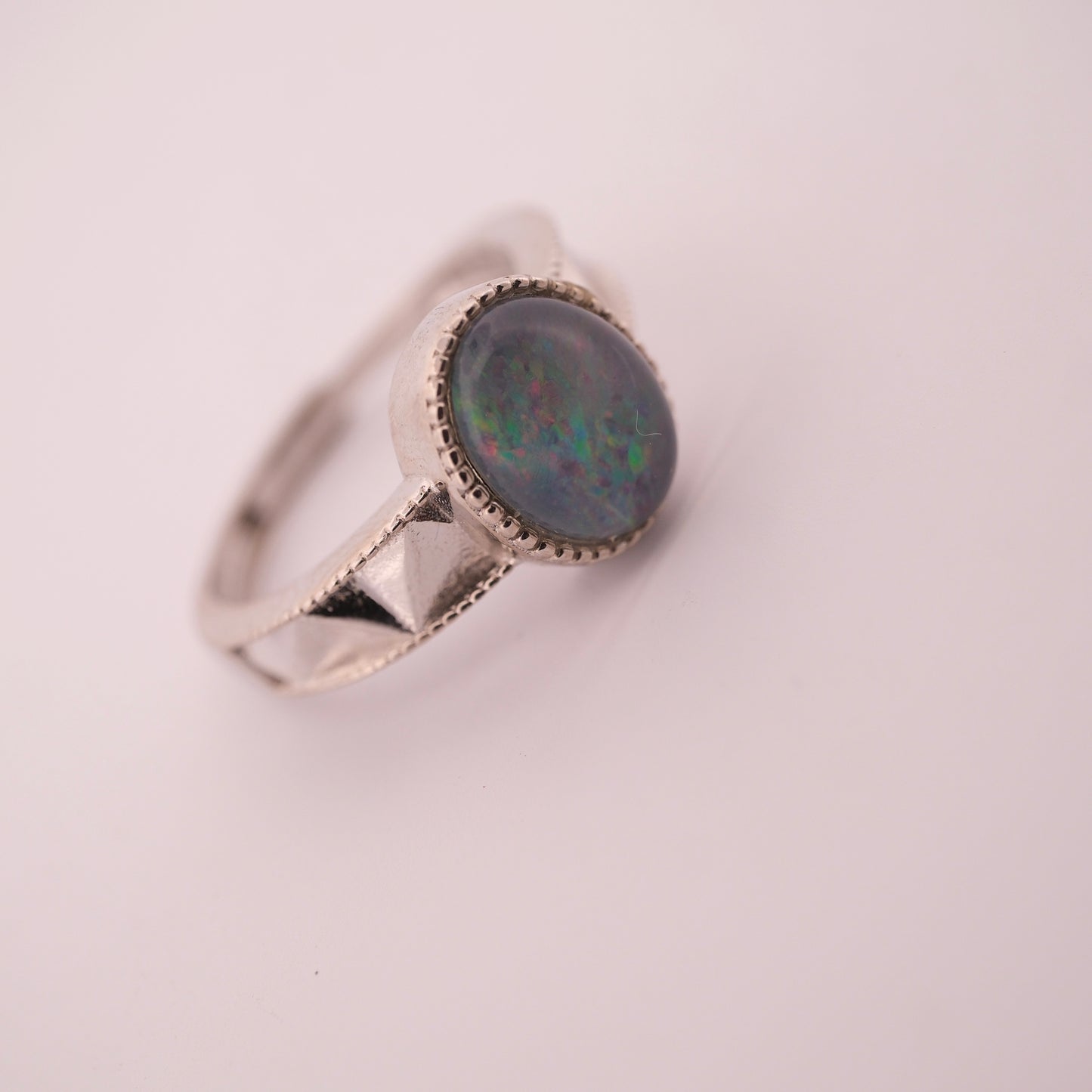 Australian Opal S925 Adjustable Ring