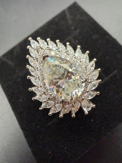 Moissanite S925 Certified Adjustable Ring