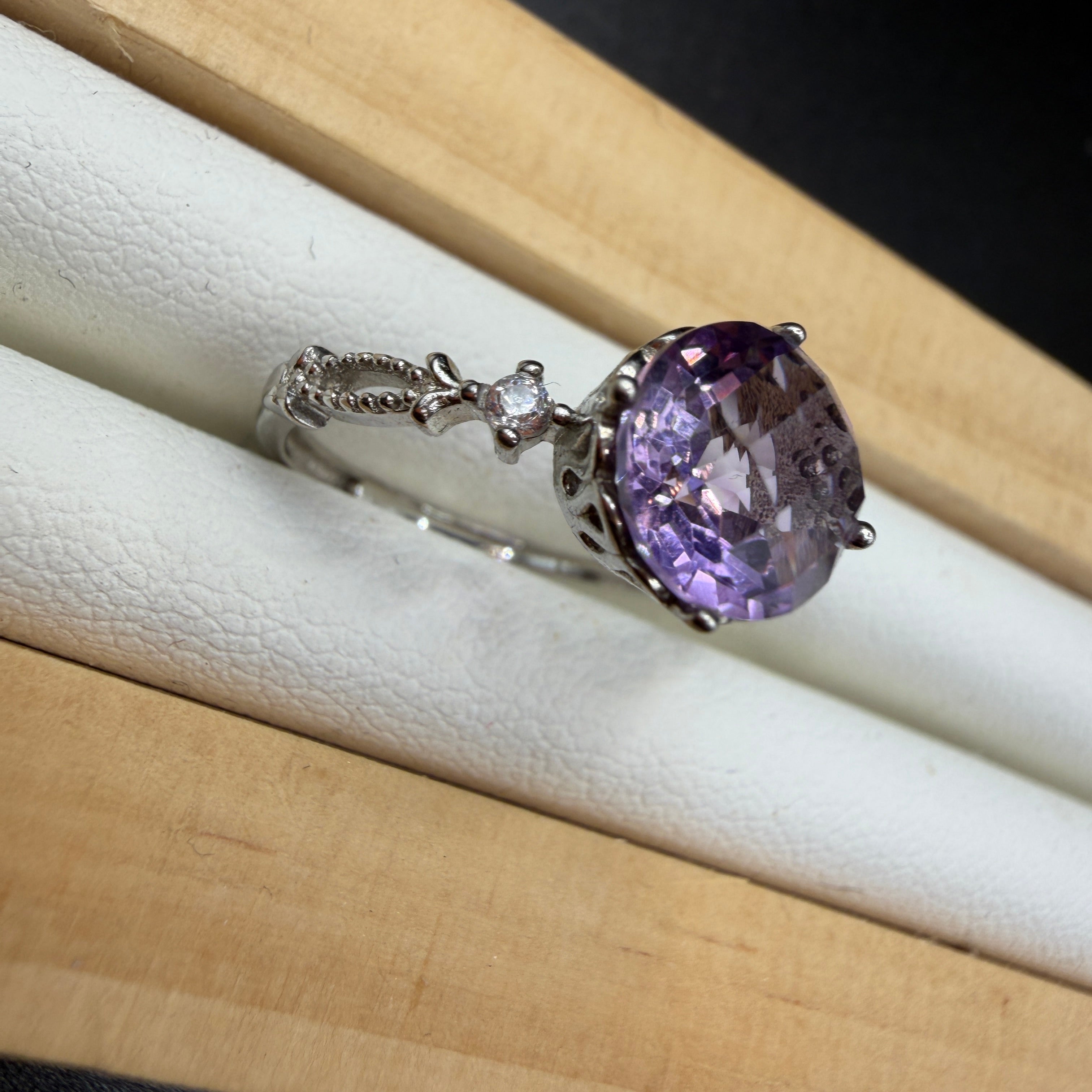Amethyst S925 Adjustable Ring