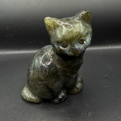 Labradorite Cat Carving
