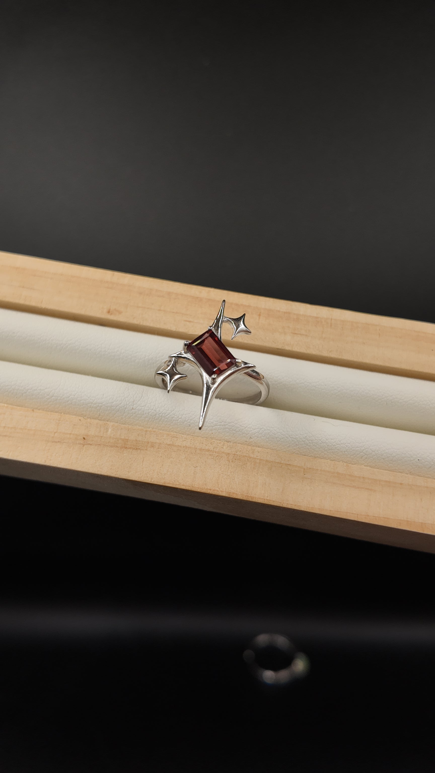 Garnet Signature Star Ring