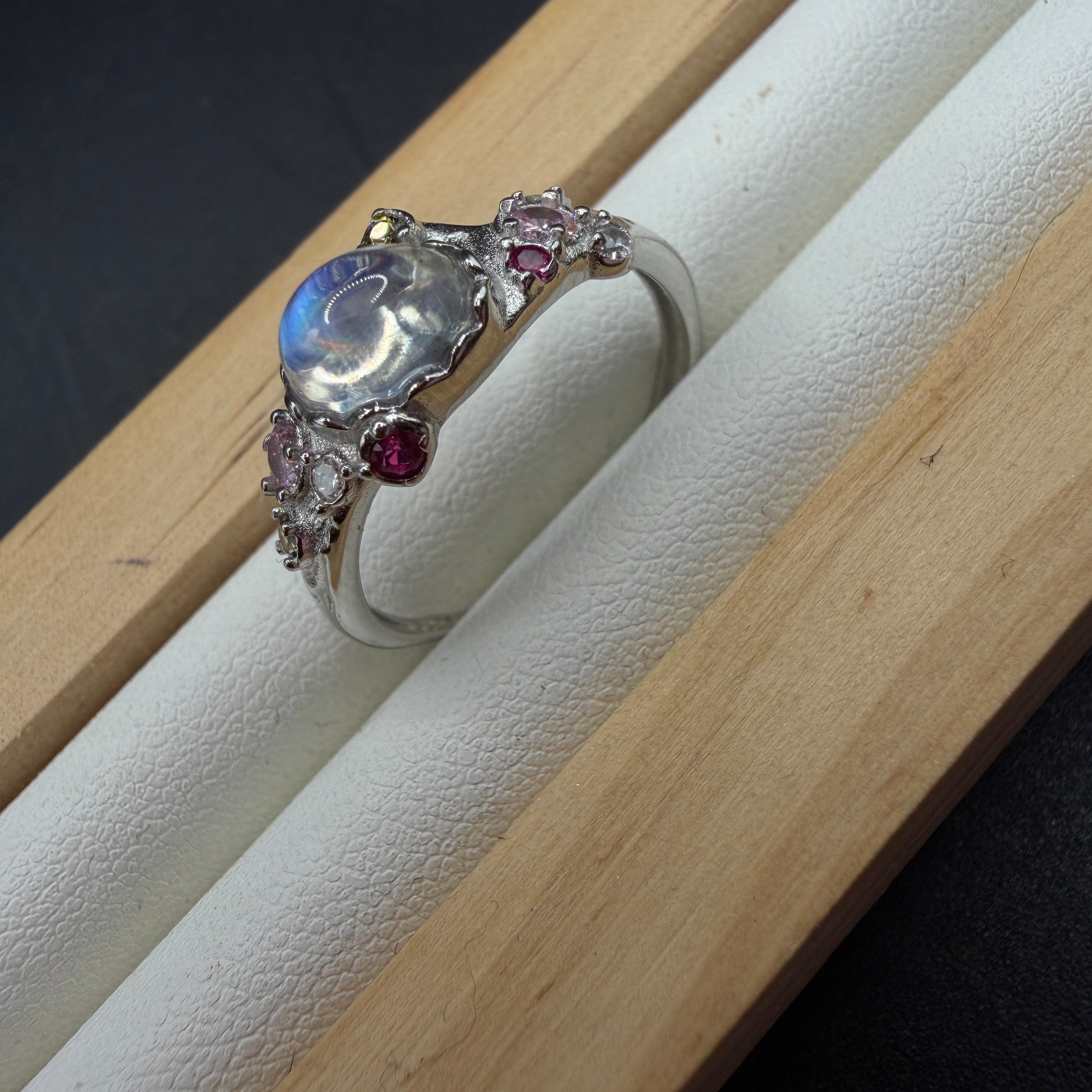 Moonstone S925 Adjustable Ring