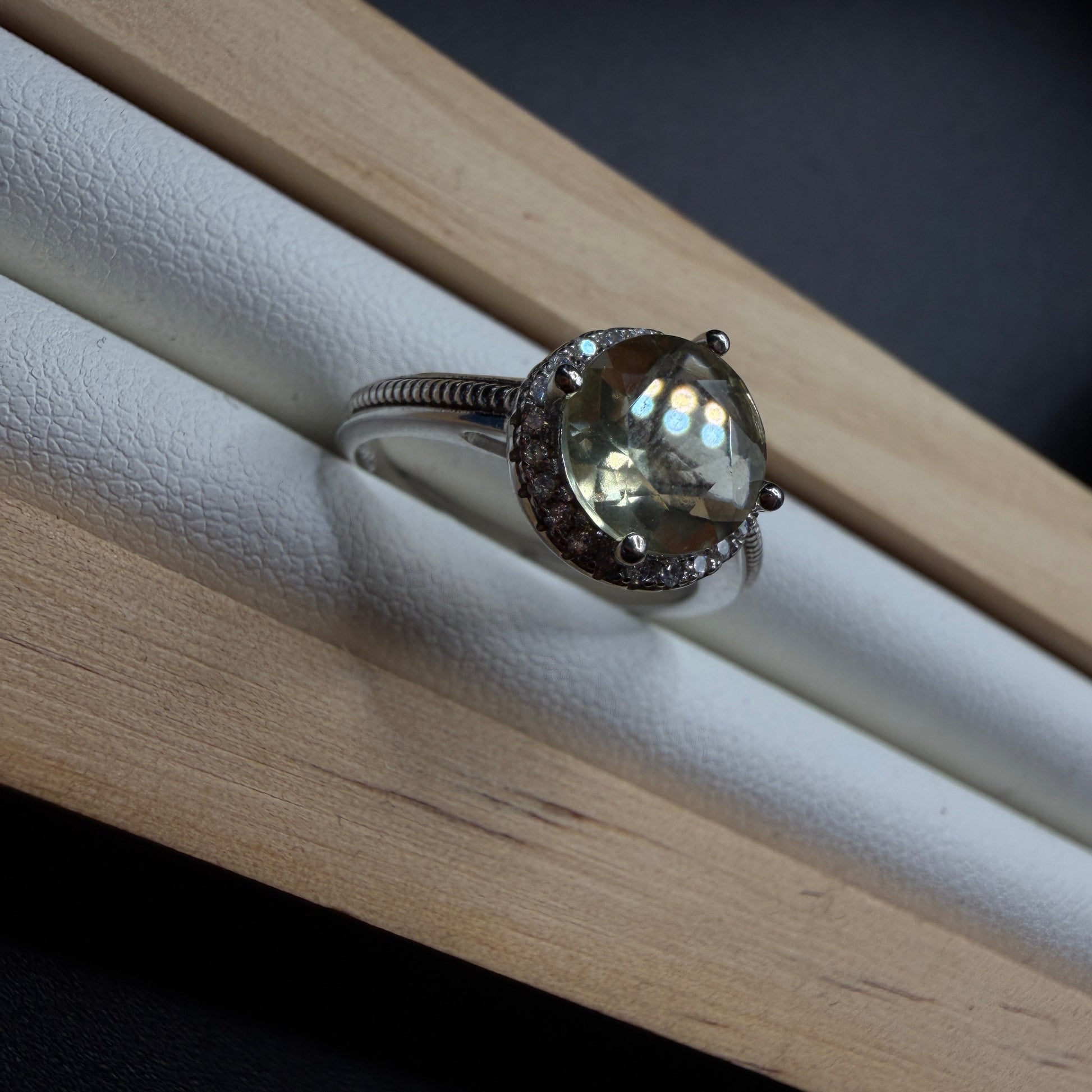 Libyan Desert Glass S925 Certified Adjustable Ring