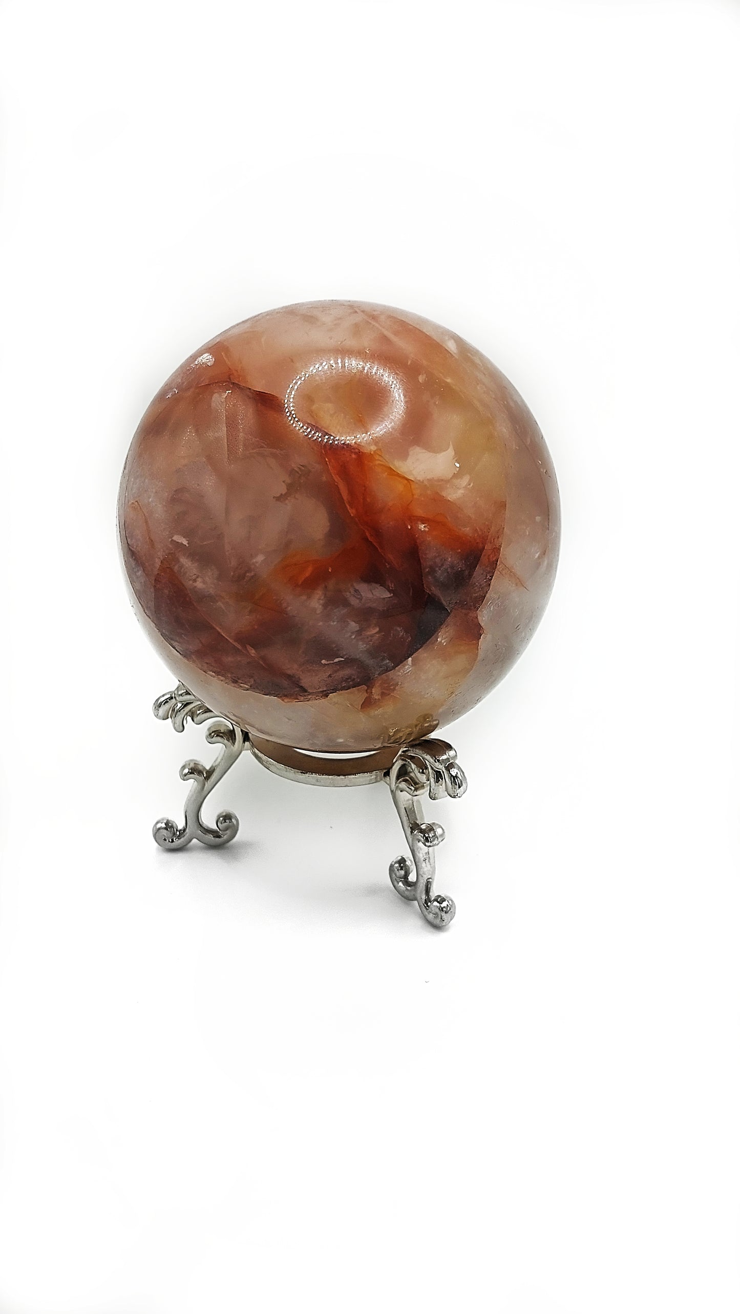 Large Fire Quartz Sphere