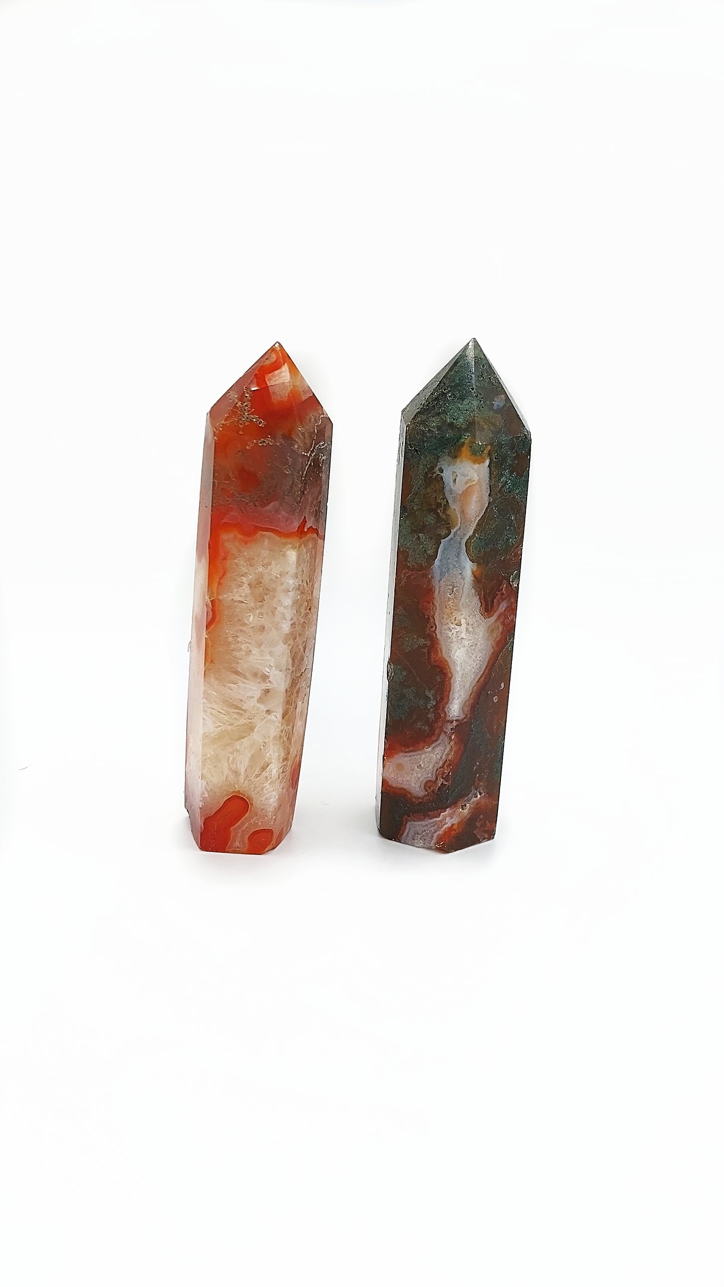 Carnelian Moss Agate Tower