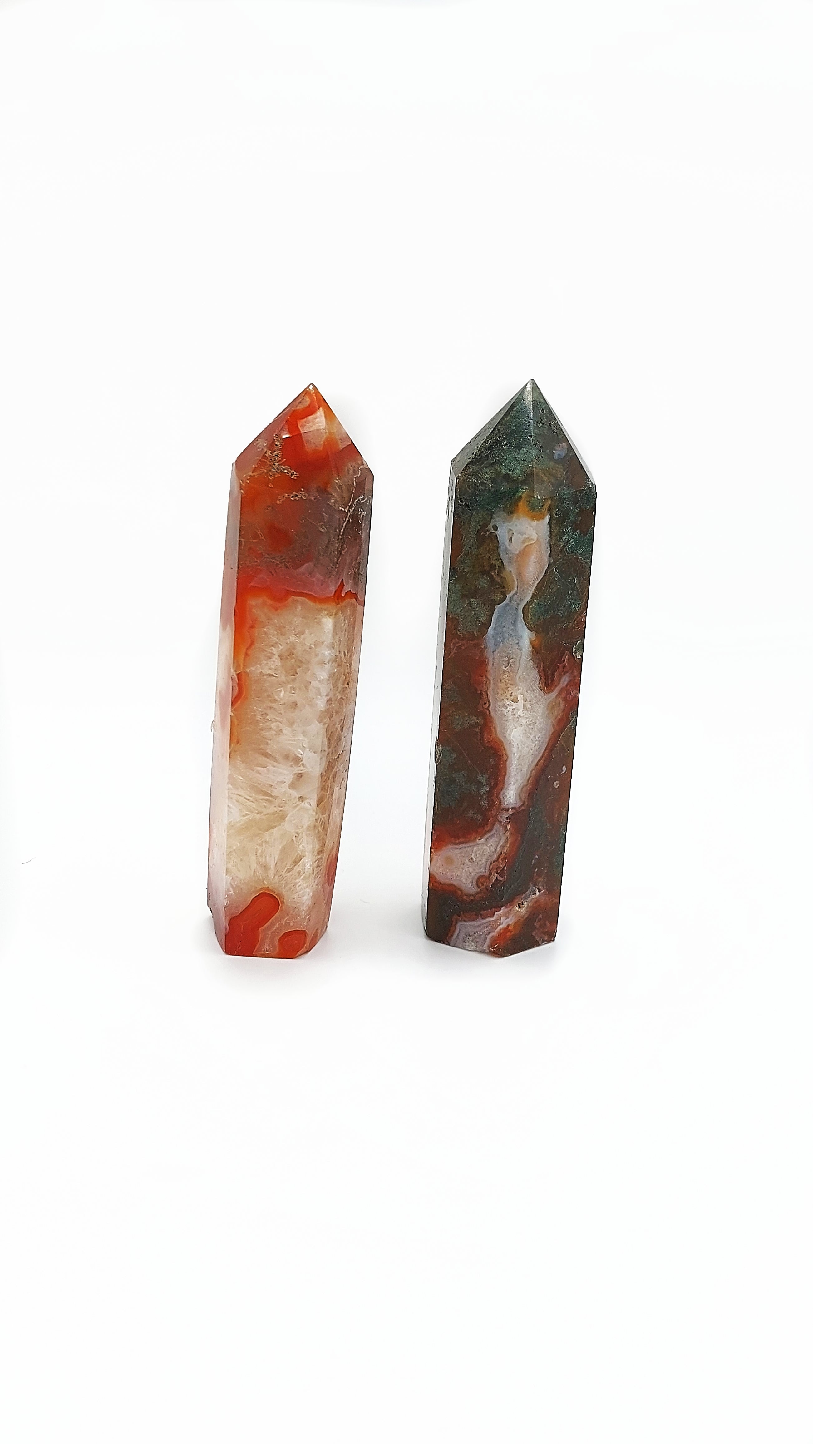 Carnelian Moss Agate Tower