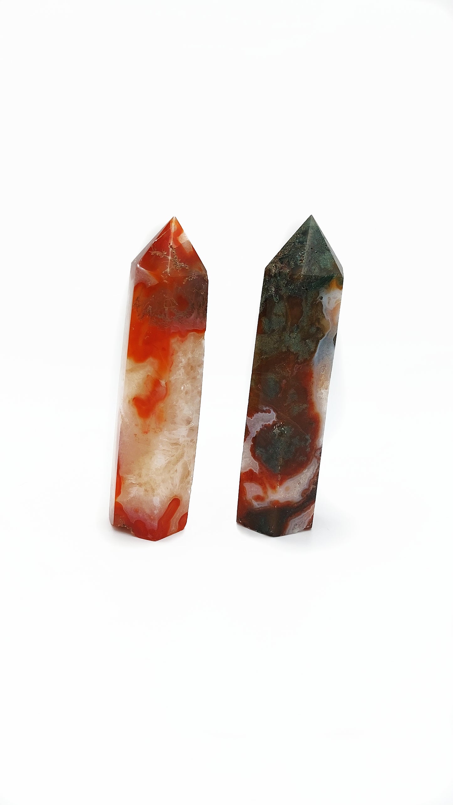 Carnelian Moss Agate Tower