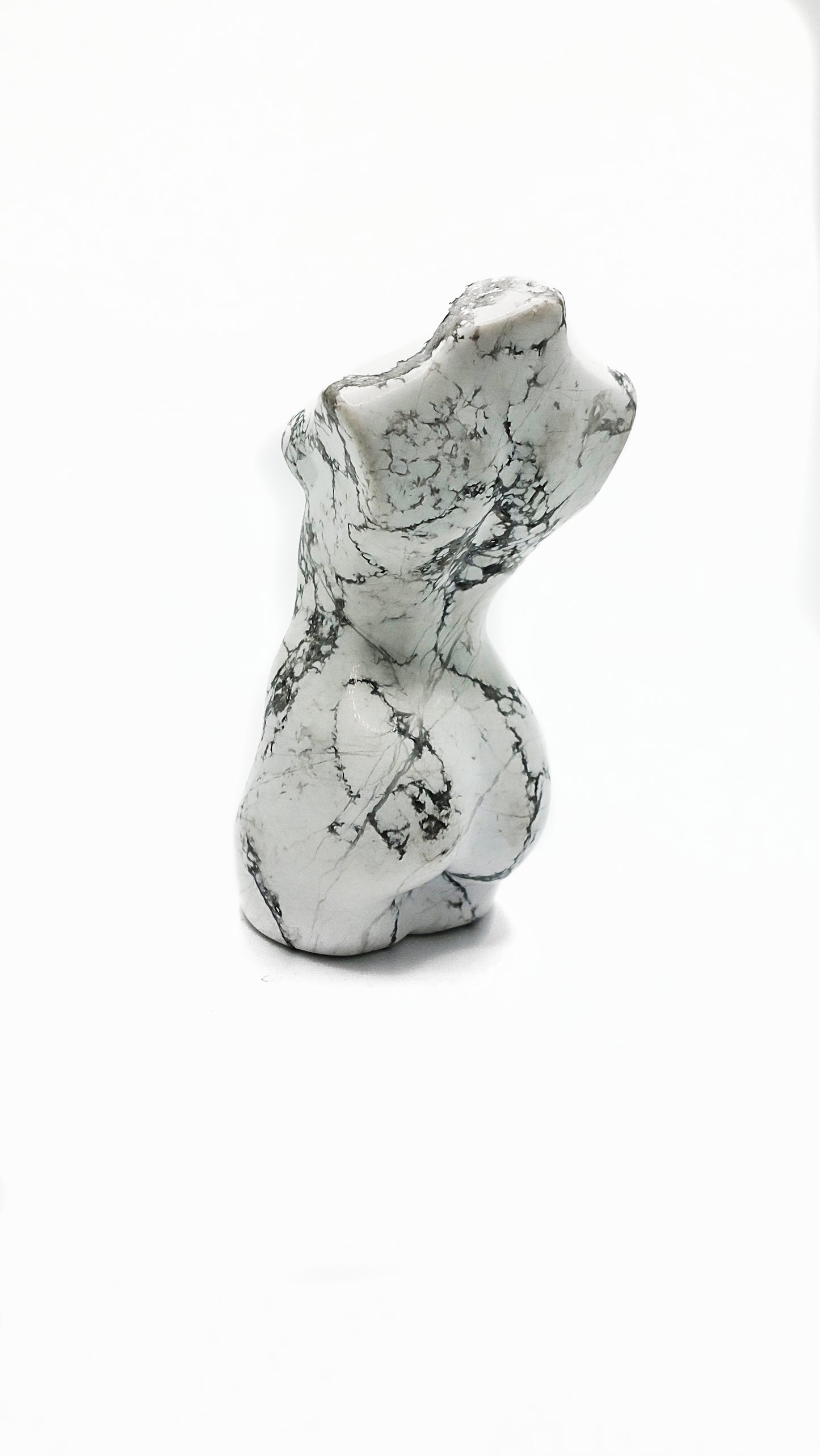 Howlite Goddess Lady Body Carving