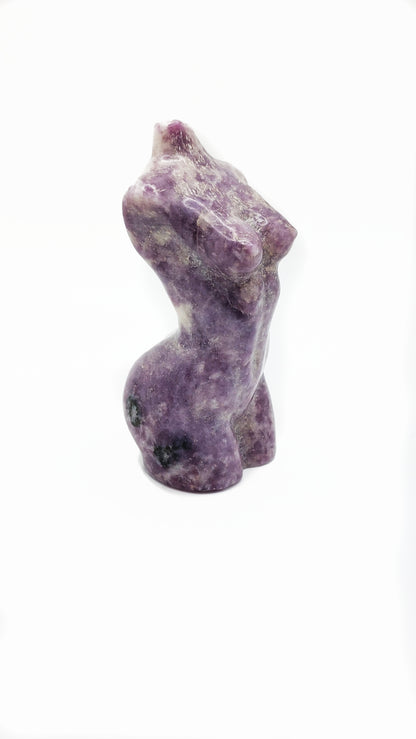 Lepidolite Goddess Lady Body Carving