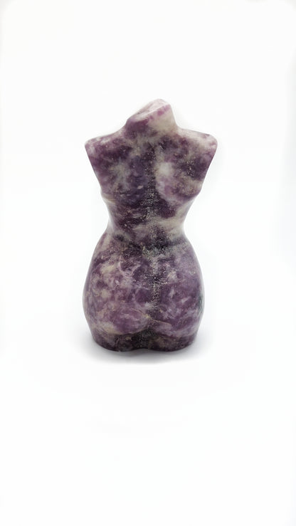 Lepidolite Goddess Lady Body Carving