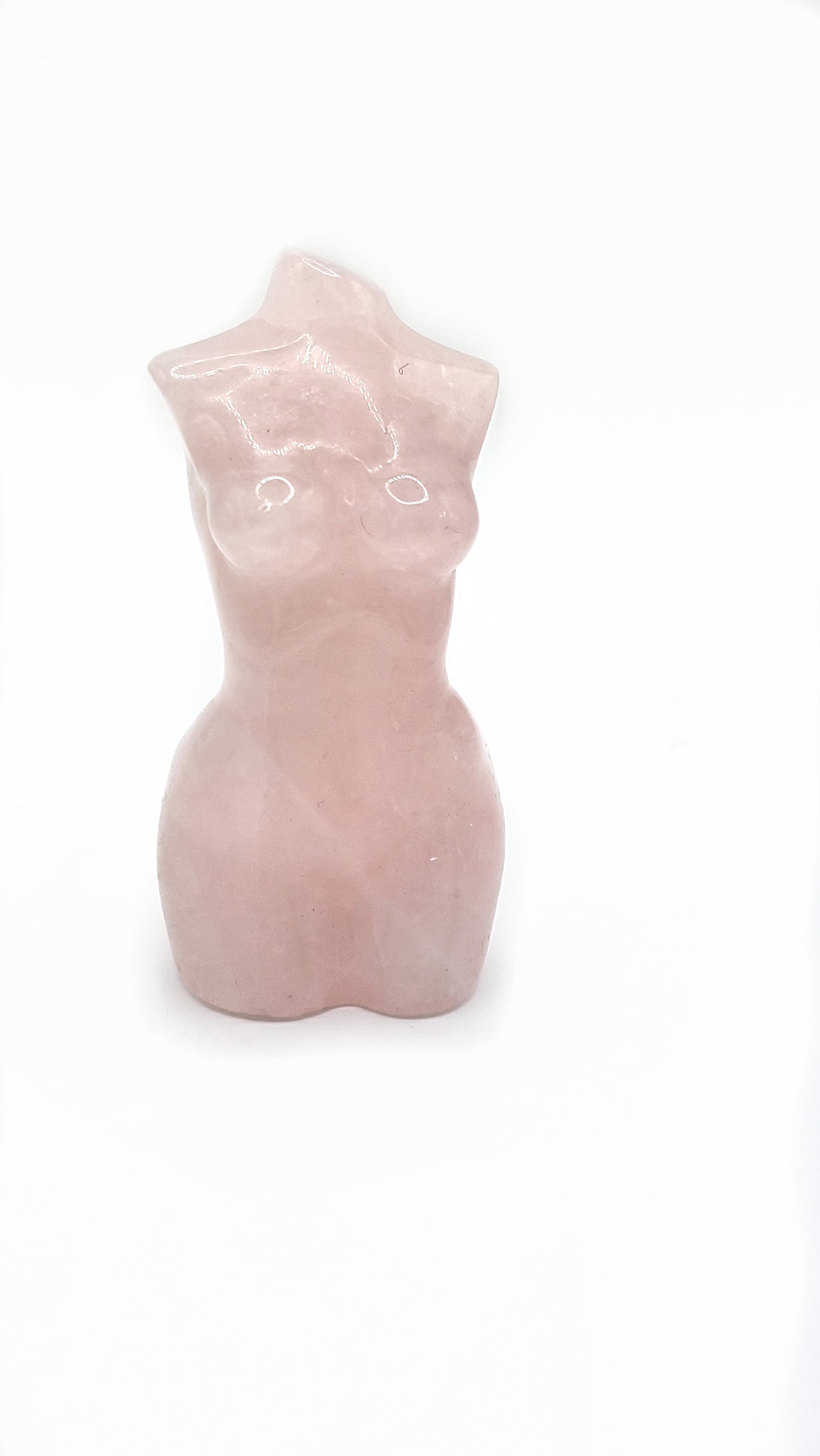 Rose Quartz Goddess Lady Body Carving