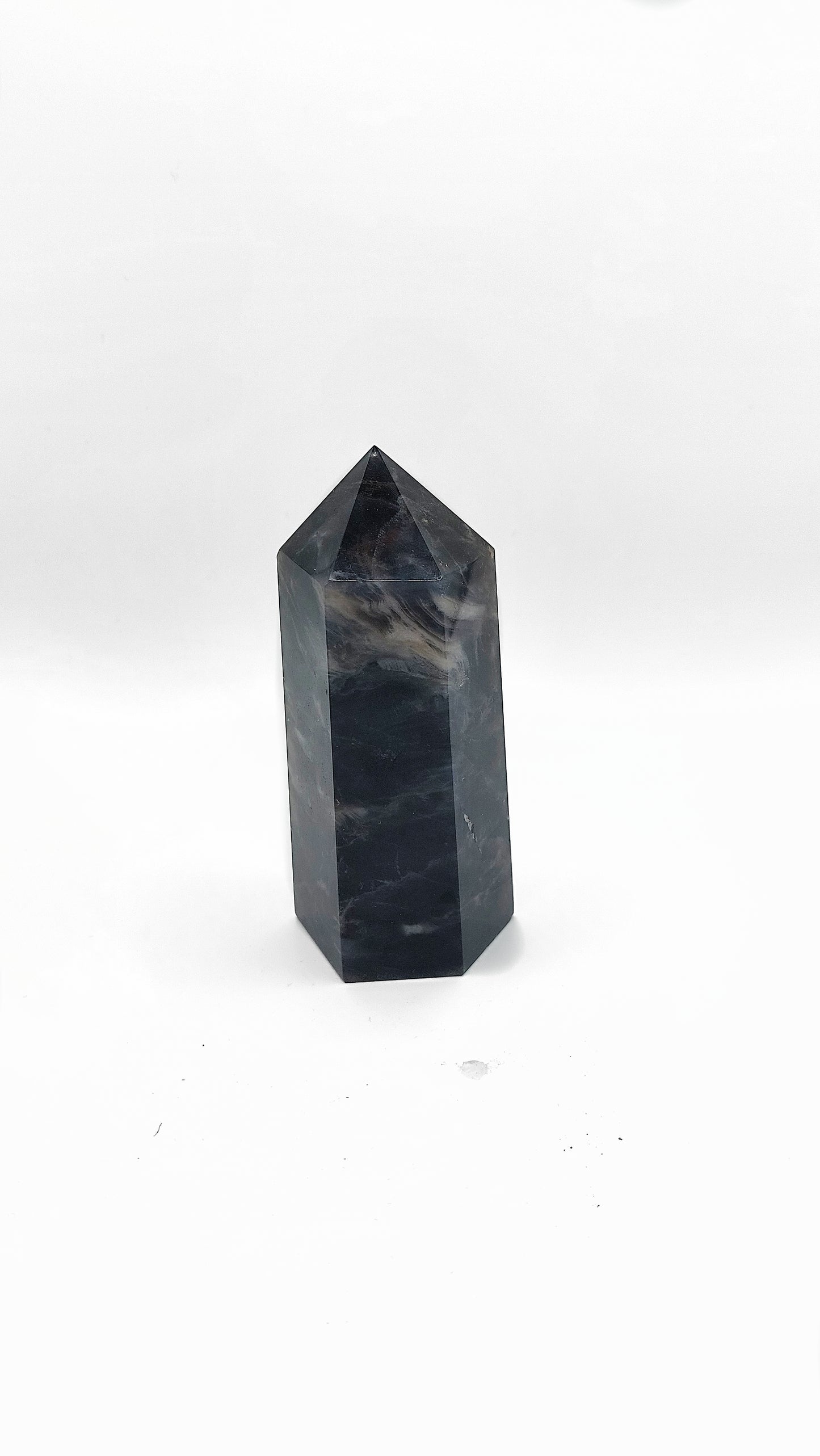 Large Black Rose Quartz Tower