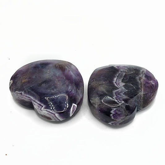 Chevron Amethyst Heart