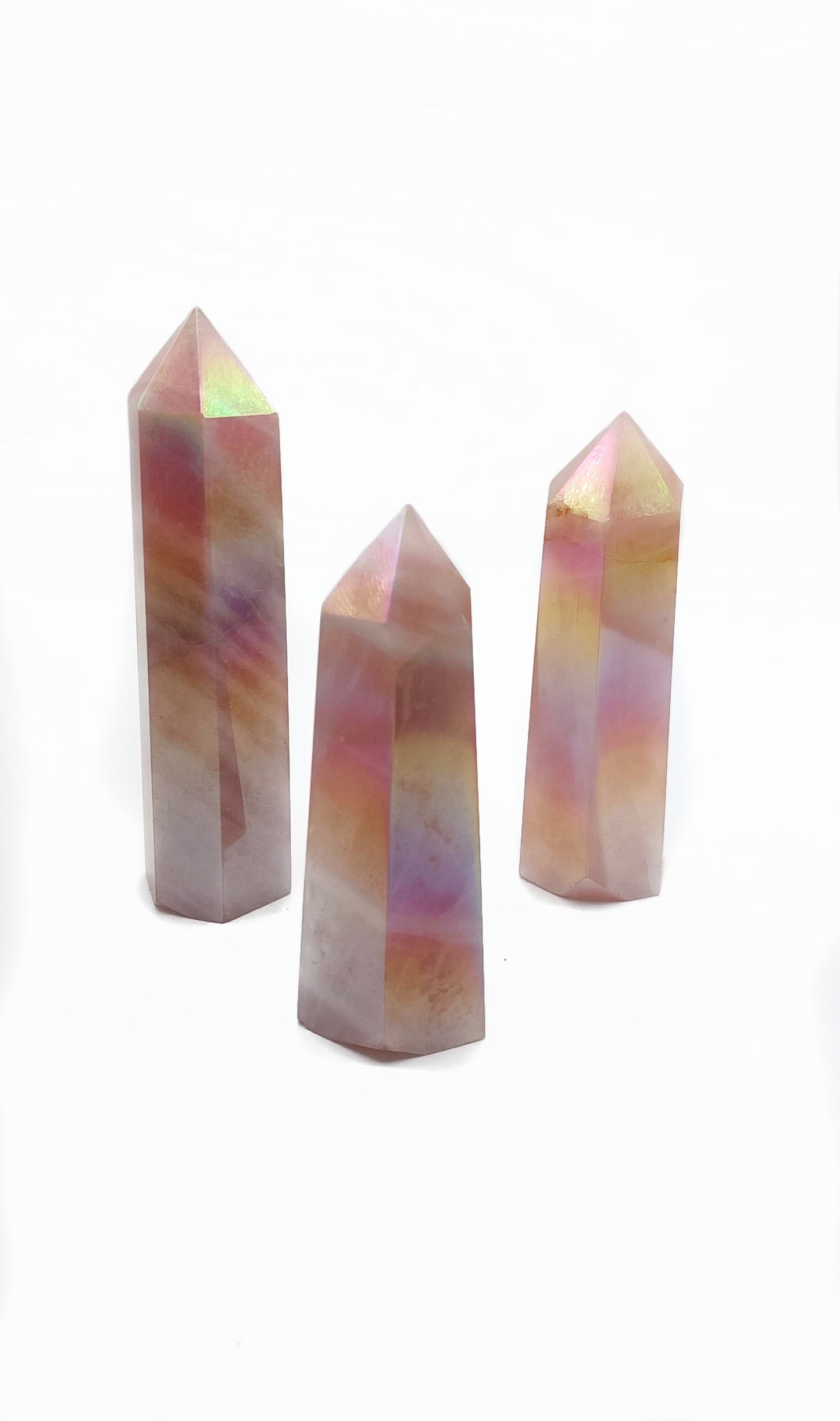 Aura Rose Quartz Tower