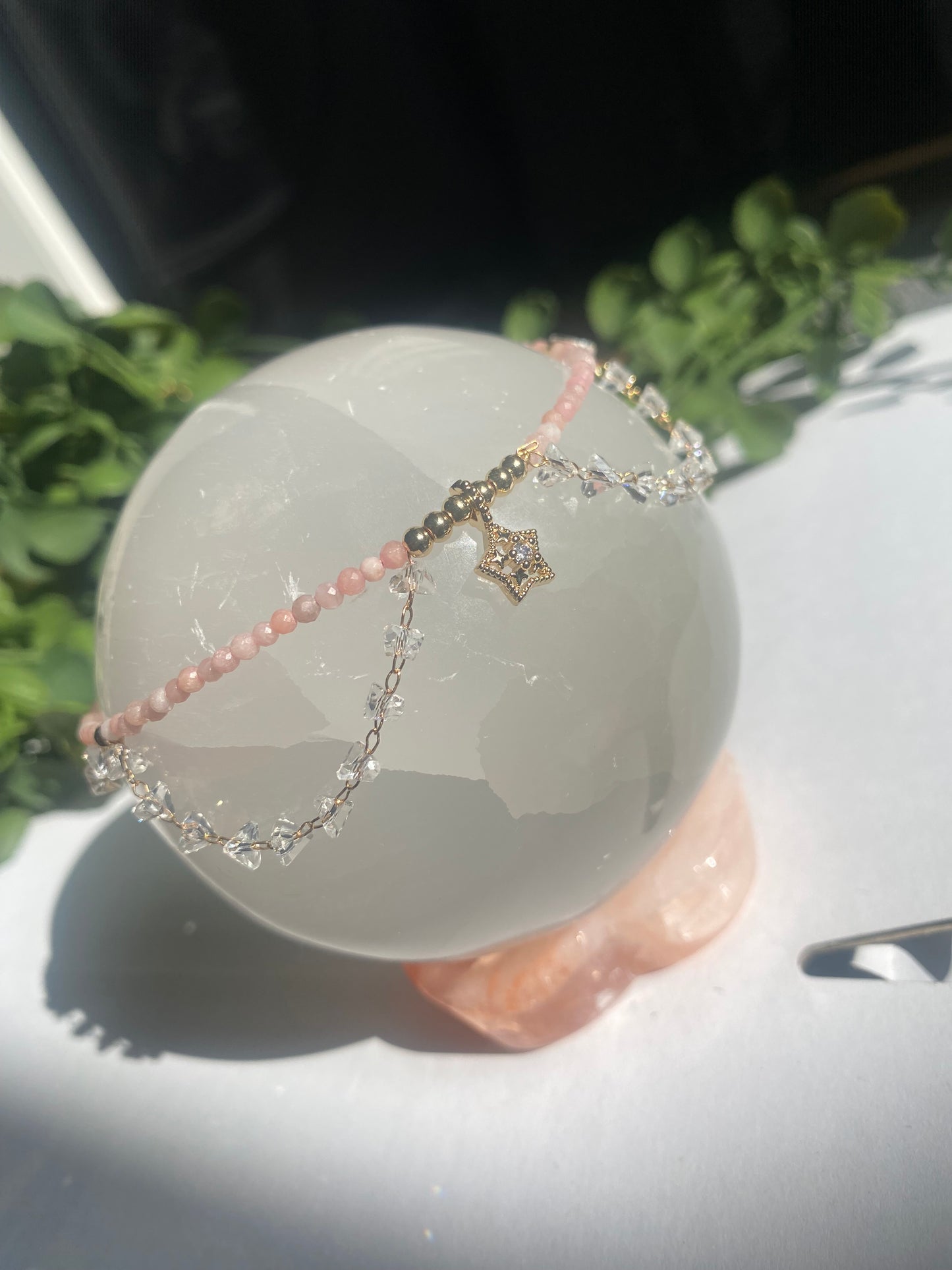 Pink Opal Anklet