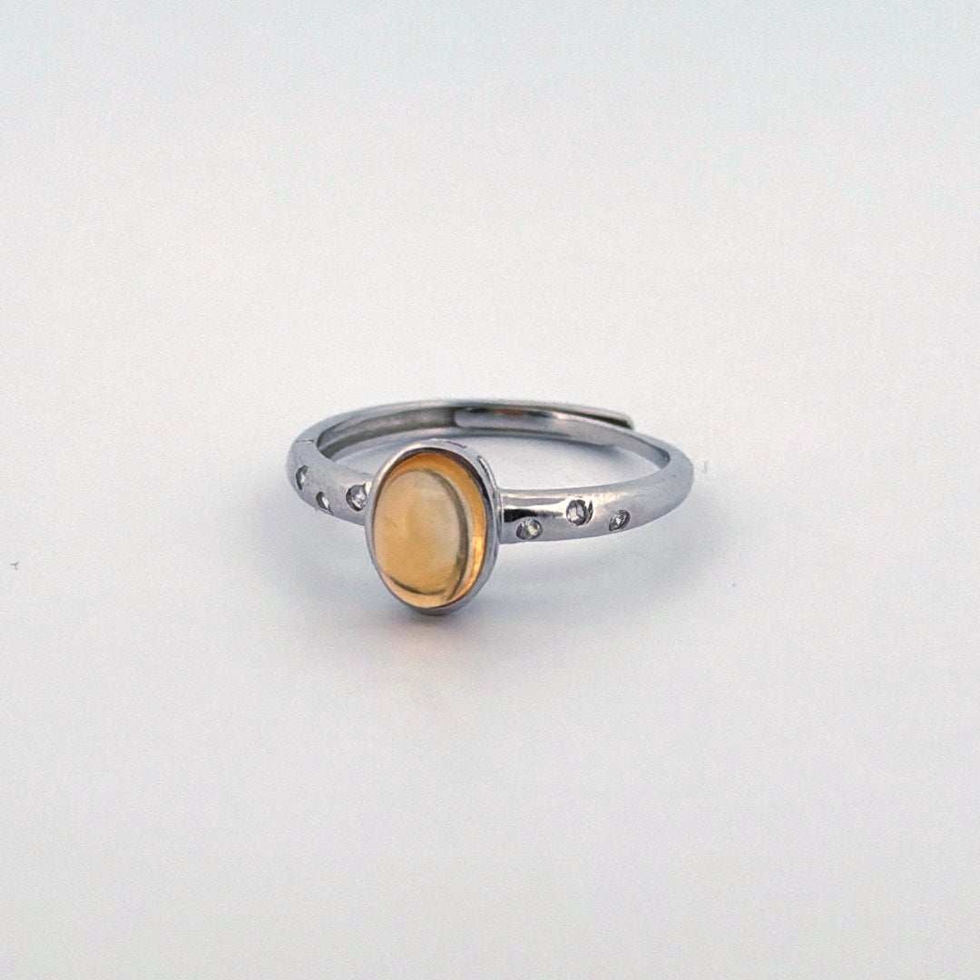Citrine S925 Adjustable Ring