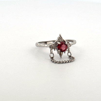 Garnet S925 Adjustable Ring