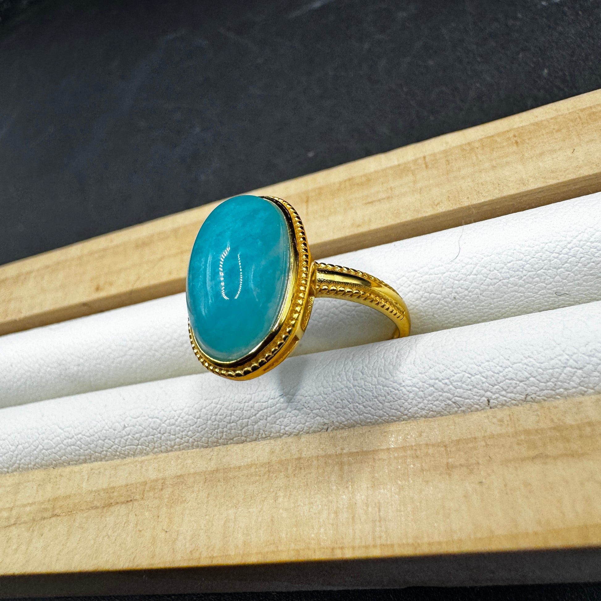Amazonite S925 Adjustable Ring