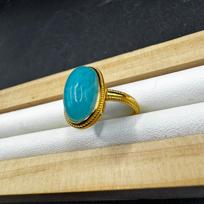 Amazonite S925 Adjustable Ring