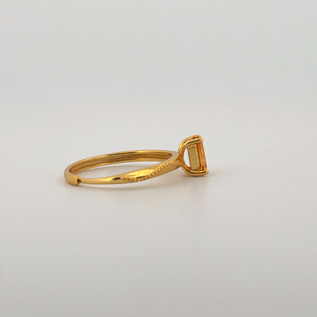 Citrine S925 Adjustable Ring