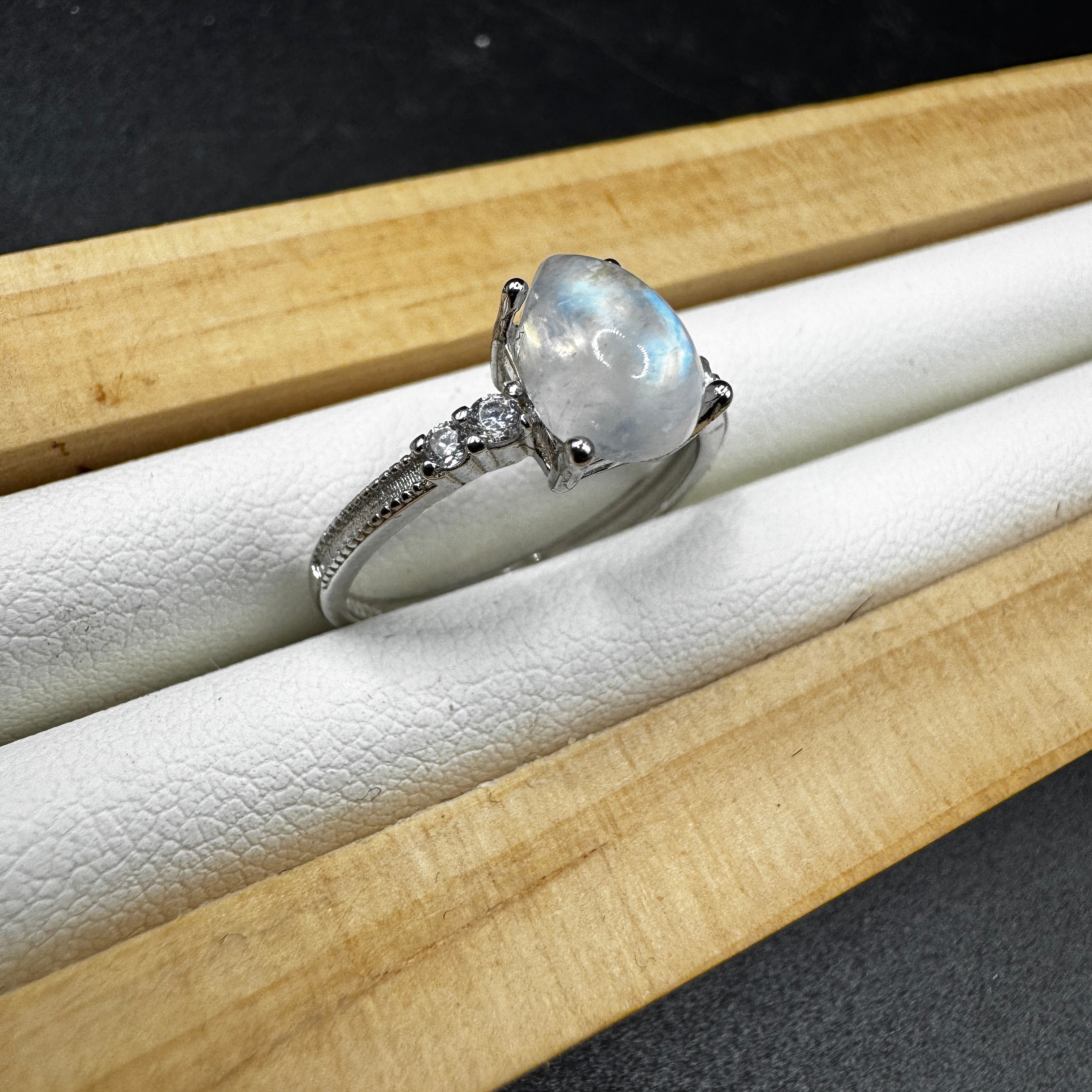 Moonstone S925 Adjustable Ring