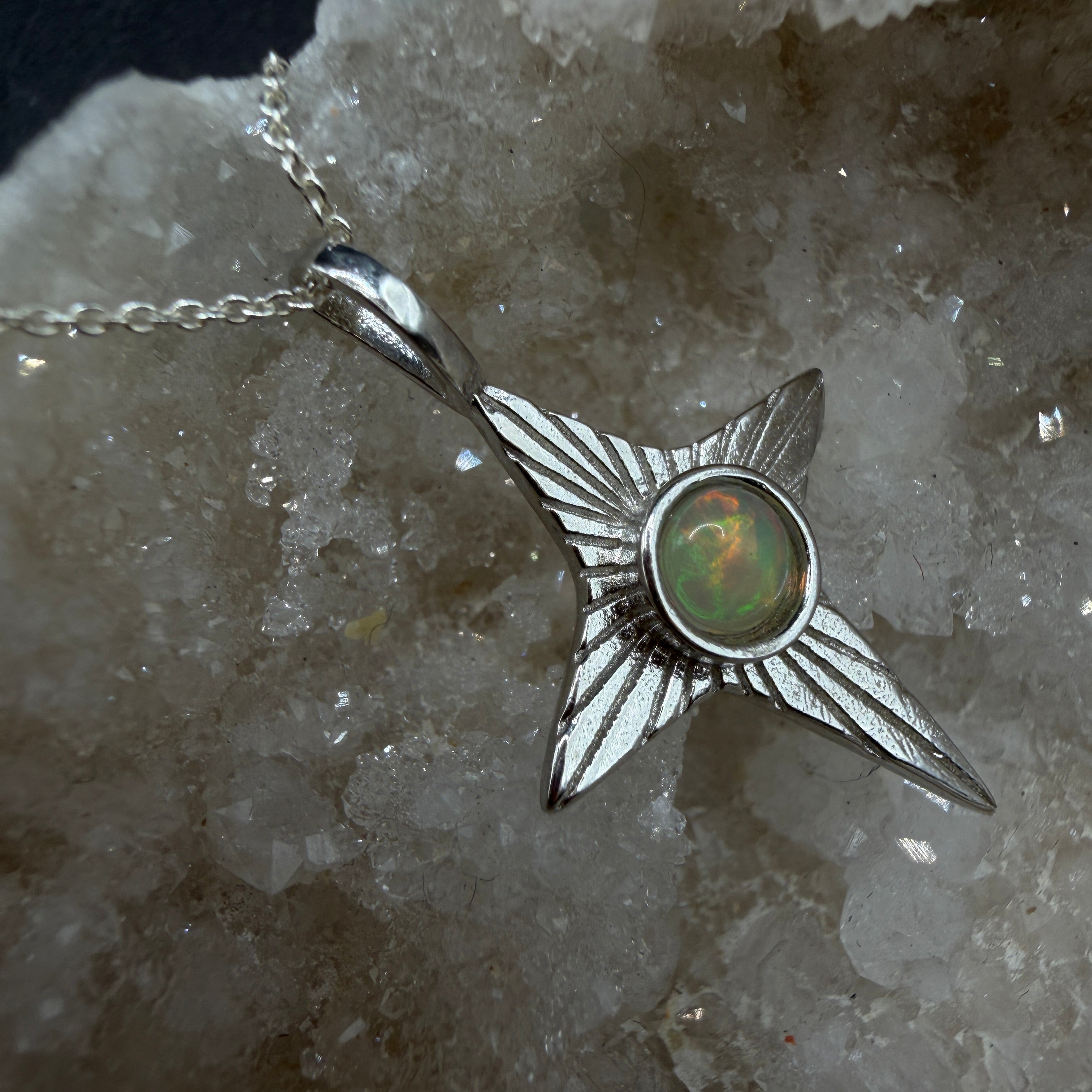 Opal Star S925 Necklace